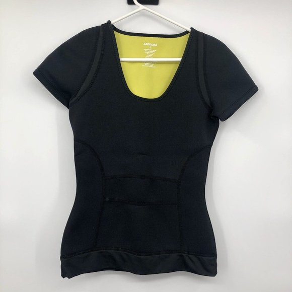 Zaggora Activewear Top and Shorts Womens S Used Black 2 Piece - Picture 3 of 16